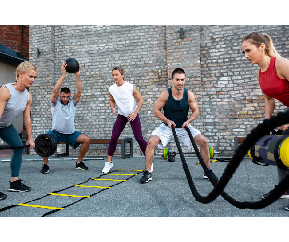 Group of people working out